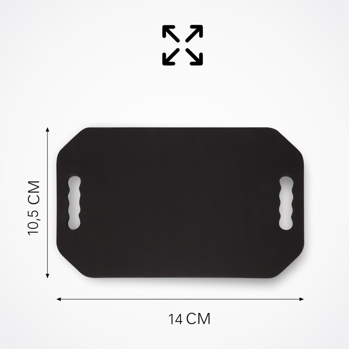 Зеркало с ручками, зеркальная поверхность 10,5 × 14 см, цвет чёрный Зеркало с ручками, зеркальная поверхность 10,5 × 14 см, цвет чёрный