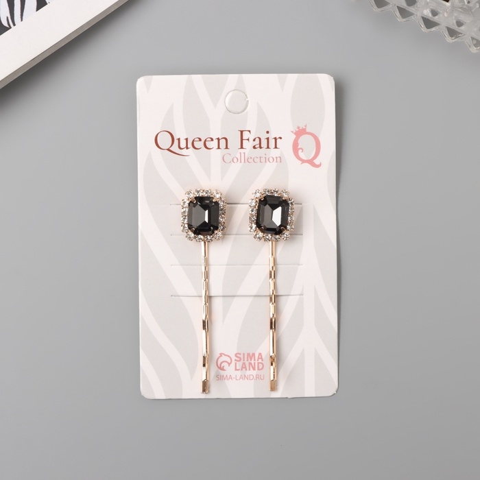 Невидимка для волос «Морвен» (набор 2 шт) грация, 5 см, золото Невидимка для волос «Морвен» (набор 2 шт) грация, 5 см, золото