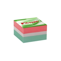 Блок для записей КОМУС запасной 9х9х5 цветной блок&nbsp; 80-100г