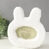 Фоторамка МДФ, иск. мех 11х17,8 см "Белая зайка" 24,5х2х25 см