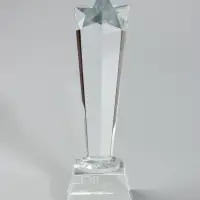 Фигура стекло &laquo;Стела наградная. Звезда - Ты можешь всё&raquo;, 6.5&times;6.5&times;23 см