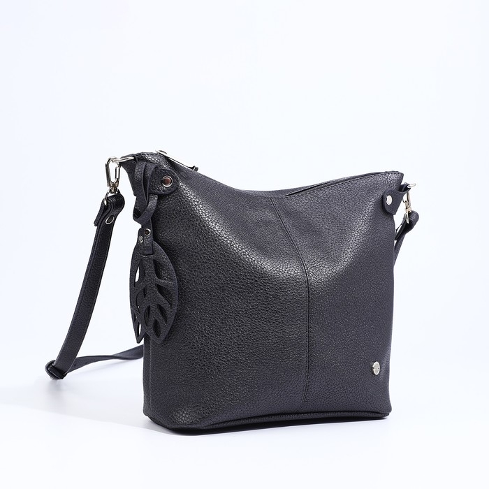 Сумка кросс-боди RICHET на молнии, наружный карман, цвет серый