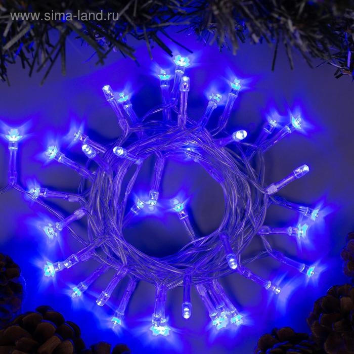 Гирлянда «Нить» 4 м, IP20, прозрачная нить, 40 LED, 2 режима, батарейки AAх3 (нет в комплекте), свечение синее Гирлянда «Нить» 4 м, IP20, прозрачная нить, 40 LED, 2 режима, батарейки AAх3 (нет в комплекте), свечение синее