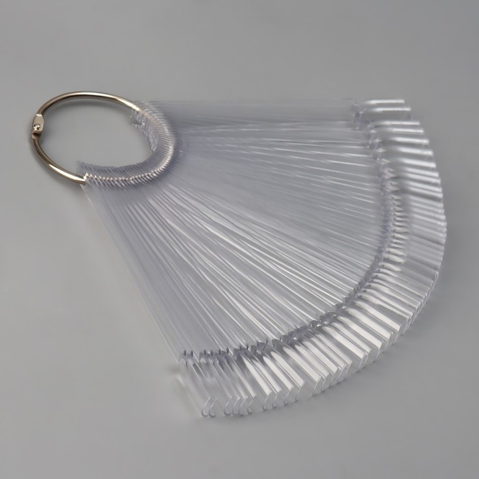 Палитра для лаков на кольце, 50 ногтей, форма мягкий квадрат, цвет прозрачный Палитра для лаков на кольце, 50 ногтей, форма мягкий квадрат, цвет прозрачный