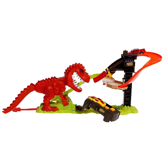 Автотрек «Дино-трек», с запуском, звуковые эффекты Автотрек «Дино-трек», с запуском, звуковые эффекты