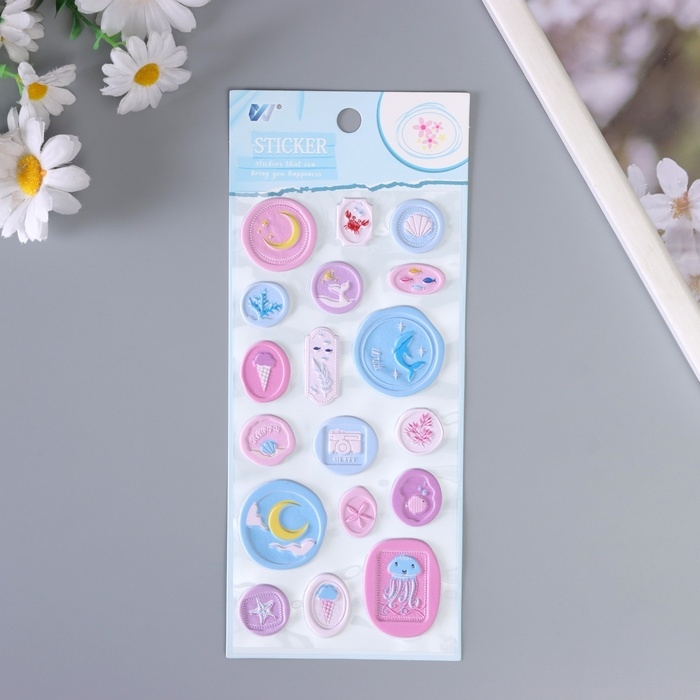 Наклейка для творчества Наклейка для творчества "Печать. Отпуск" 22х10 см