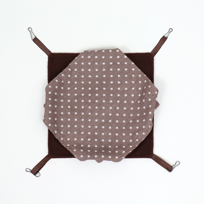 Гамак Гамак "Подвесной" для грызунов 23*23 см, бязь, флис, серый