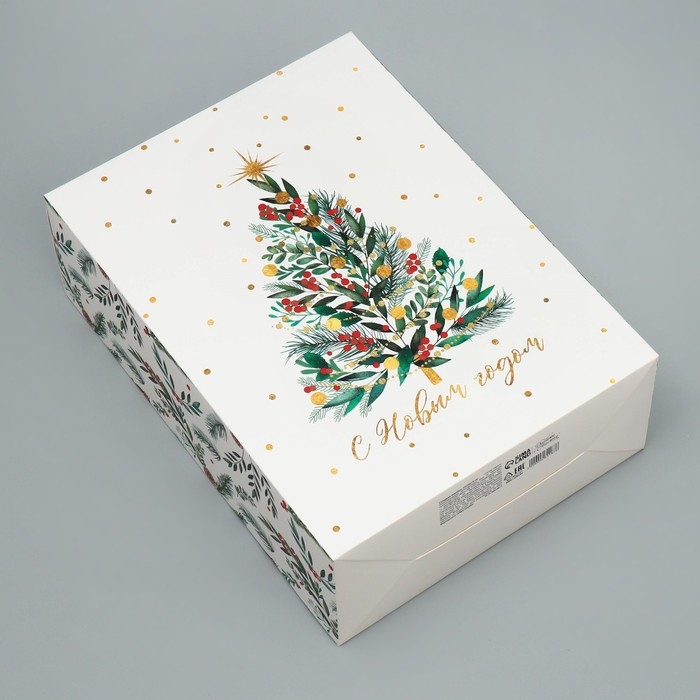 Коробка подарочная новогодняя складная «Елочка», 22 х 30 х 10 см Коробка подарочная новогодняя складная «Елочка», 22 х 30 х 10 см