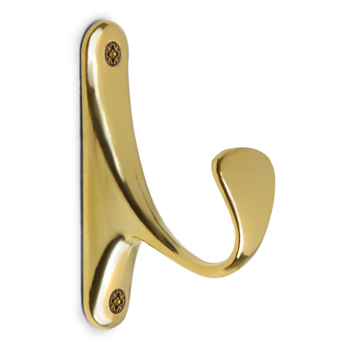 Крючок мебельный ТУНДРА TKO024, однорожковый, золото, 2 шт Крючок мебельный ТУНДРА TKO024, однорожковый, золото, 2 шт