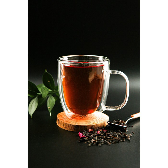 Кружка стеклянная с двойными стенками &laquo;Дуо&raquo;, 400 мл