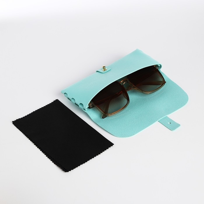 Футляр для очков на зацепке, длина 16,5 см, цвет бирюзовый Футляр для очков на зацепке, длина 16,5 см, цвет бирюзовый