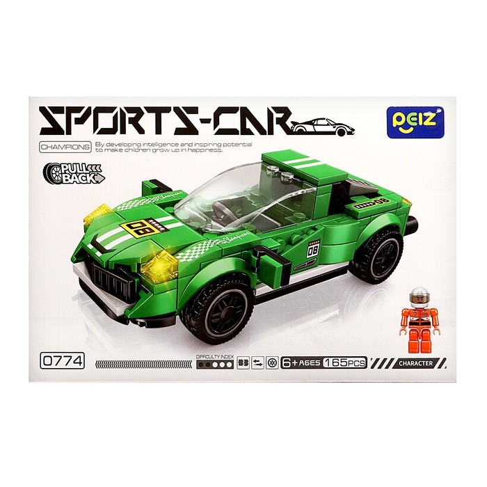 Конструктор Гонка &laquo;Спорткар&raquo;, 165 деталей