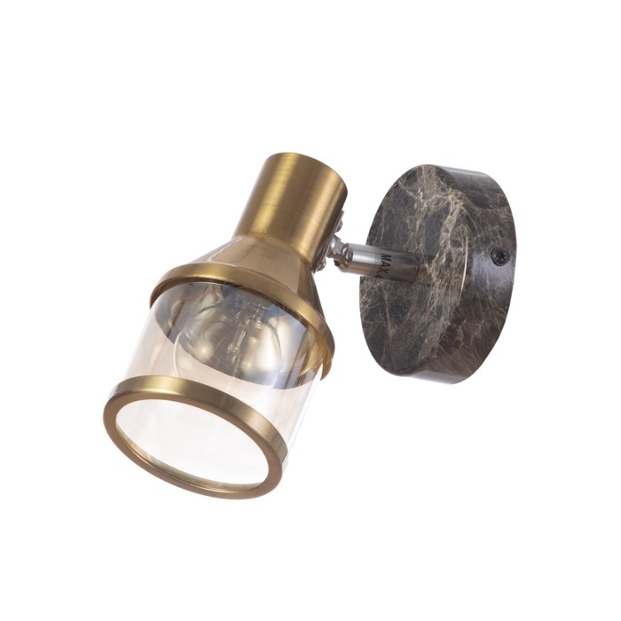 Спот Спот "Никс" 1x40Вт E14 Бронза, черный мрамор 10х17х16см