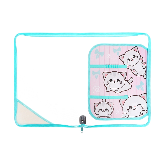 Папка для труда А4, 325 х 230 х 25 мм, молния вокруг, откидная планка, пластиковая, ПТР-1, Calligrata  Папка для труда А4, 325 х 230 х 25 мм, молния вокруг, откидная планка, пластиковая, ПТР-1, Calligrata "Веселые персы"