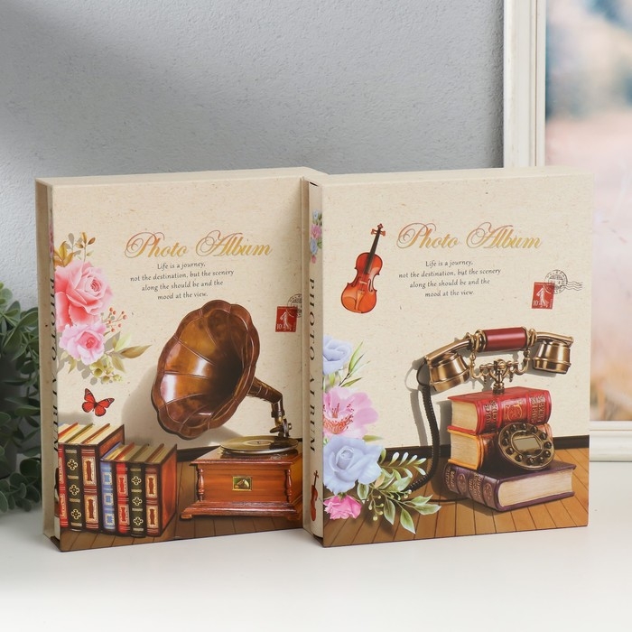 Фотоальбом на 200 фото 10х15 см Фотоальбом на 200 фото 10х15 см "Для воспоминаний" МИКС 26х20,5х5,6 см