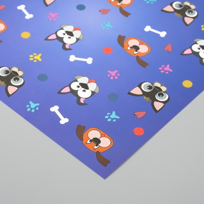 Бумага для скрапбукинга Бумага для скрапбукинга "Пёсики" плотность 180 гр набор 5 шт 30,5х32 см