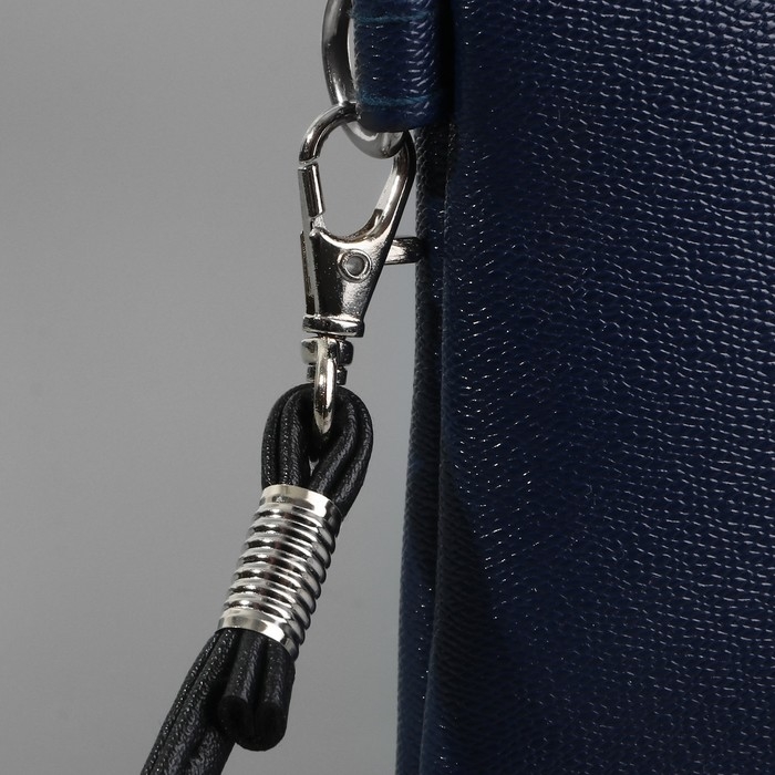 Ручка-шнурок для сумки, с карабинами, 120 × 0,6 см, цвет чёрный Ручка-шнурок для сумки, с карабинами, 120 × 0,6 см, цвет чёрный