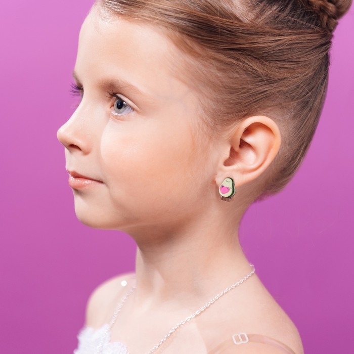 Клипсы «О, мой авокадо» детские серьги Клипсы «О, мой авокадо» детские серьги