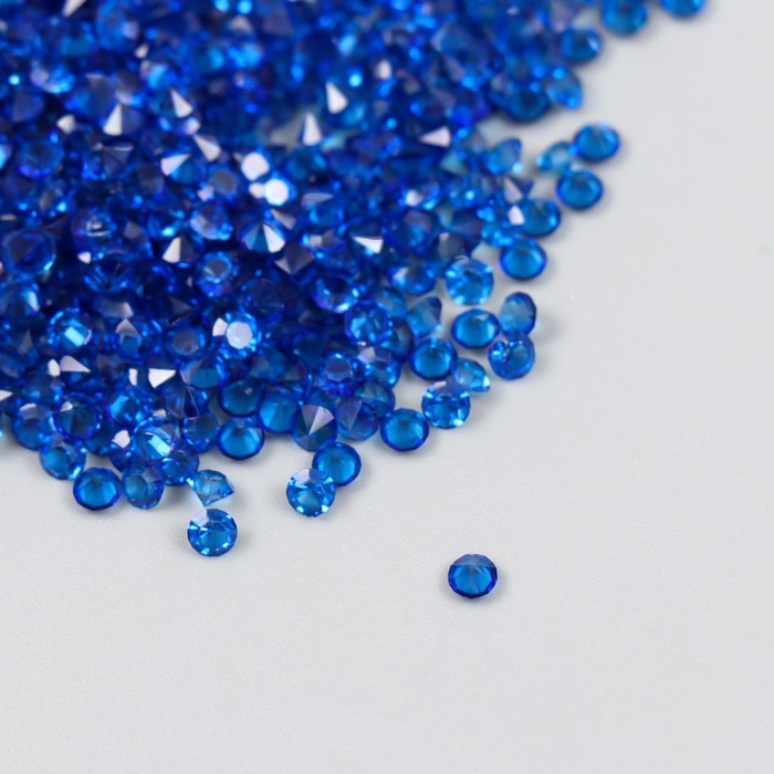 Декор для творчества пластик Декор для творчества пластик "Кристаллы ярко-синие" набор 20 гр d=0,12 см