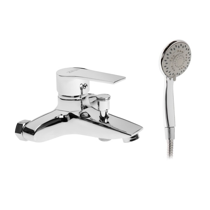 Смеситель для ванны ZEIN Z2080CR, картридж 40 мм, с душевым набором, латунь, хром Смеситель для ванны ZEIN Z2080CR, картридж 40 мм, с душевым набором, латунь, хром