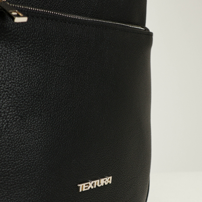 Сумка- рюкзак на молнии, TEXTURA, цвет чёрный