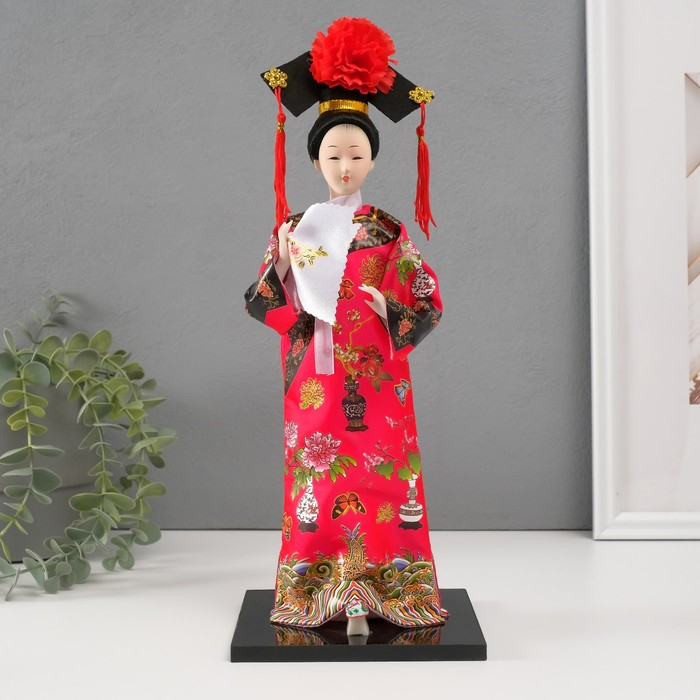 Кукла коллекционная Кукла коллекционная "Китаянка в национальном платье с платочком" 32х12,5х12,5 см