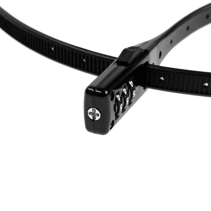 Замок навесной, кодовый с нерж. тросом, БУЛАТ ВС 455 НС (11*530), цвет черный