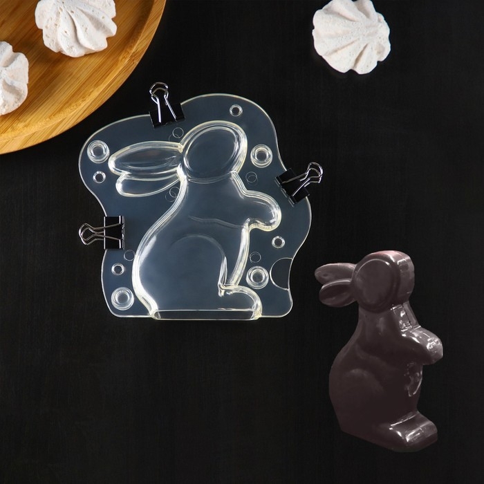 Молд для шоколада «Кролик», 13,5×13 см, цвет прозрачный Молд для шоколада «Кролик», 13,5×13 см, цвет прозрачный