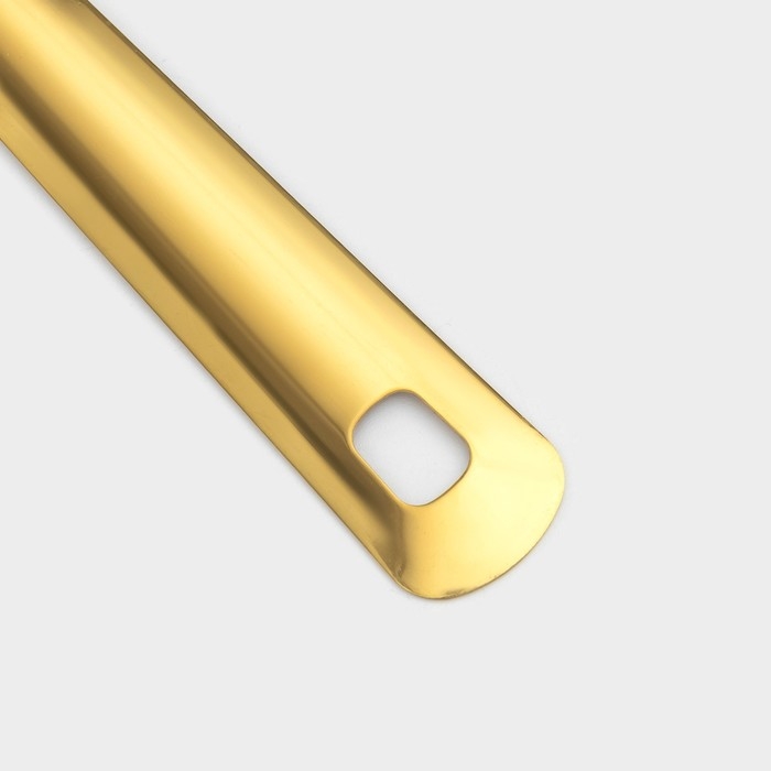 Шумовка из нержавеющей стали Доляна, длина 25,5 см, цвет золотой Шумовка из нержавеющей стали Доляна, длина 25,5 см, цвет золотой