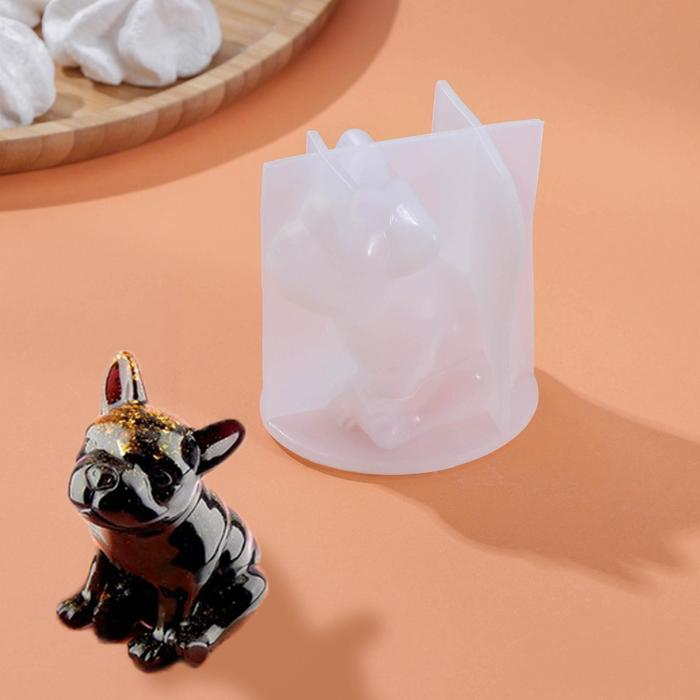 Молд Доляна «Бульдог», силикон, 8×6×7 см, цвет белый Молд Доляна «Бульдог», силикон, 8×6×7 см, цвет белый