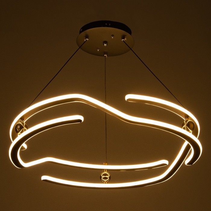 Светильник Светильник "Ориги" LED 264Вт 3000-6000К черно-золотоq 60х60х10-110 см