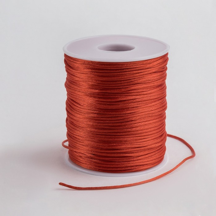 Шнур нейлоновый на бобине d=2 мм L=100 м, цвет красный Шнур нейлоновый на бобине d=2 мм L=100 м, цвет красный