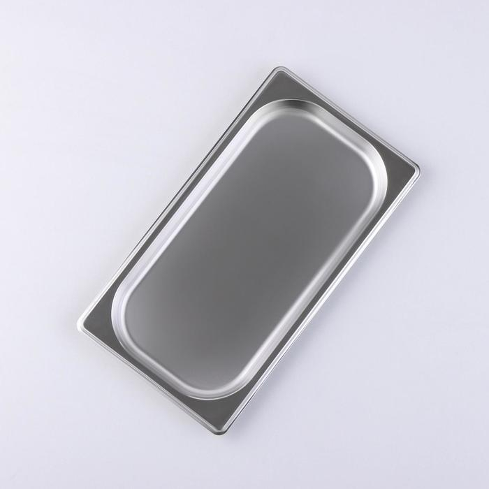 Гастроемкость 1/3 из нержавеющей стали, 20 мм, 32,7×17,6×2 см, толщина 0,8 мм Гастроемкость 1/3 из нержавеющей стали, 20 мм, 32,7×17,6×2 см, толщина 0,8 мм