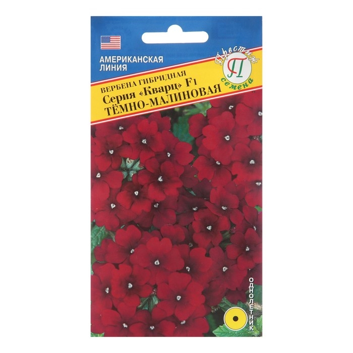 Семена цветов Вербена Семена цветов Вербена "Кварц", Тёмно-малиновая, F1, 5 шт