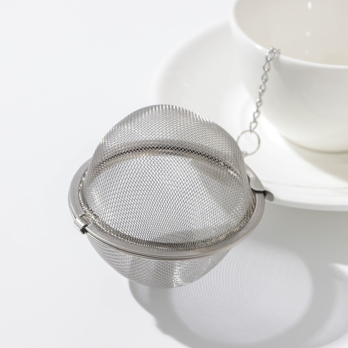 Ситечко для чая Доляна, d=7 см, нержавеющая сталь, цвет серебристый Ситечко для чая Доляна, d=7 см, нержавеющая сталь, цвет серебристый