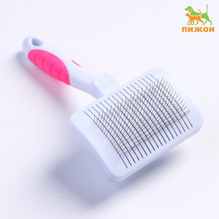 Пуходёрка с самоочисткой без капель, 8,5 х 15,5 см, бело-розовая Пуходёрка с самоочисткой без капель, 8,5 х 15,5 см, бело-розовая