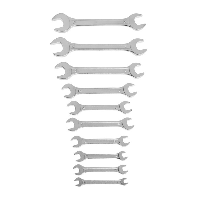 Набор ключей рожковых в холдере ТУНДРА, хромированные, 6 - 22 мм, 10 шт. Набор ключей рожковых в холдере ТУНДРА, хромированные, 6 - 22 мм, 10 шт.