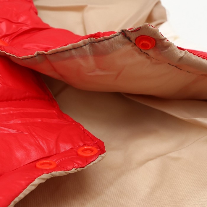 Куртка для собак с утяжкой размер 10 (ДС 25, ОГ 34,ОШ 24), золото-красная Куртка для собак с утяжкой размер 10 (ДС 25, ОГ 34,ОШ 24), золото-красная