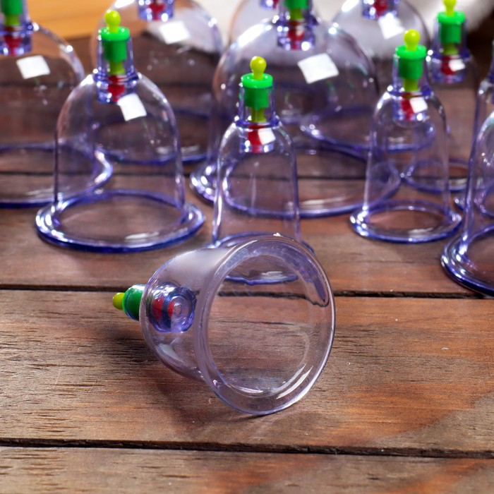 Банки акупункционного действия для вакуумного массажа с насосом, набор 12 шт. Банки акупункционного действия для вакуумного массажа с насосом, набор 12 шт.