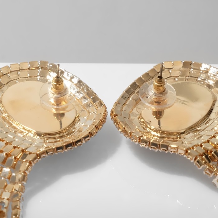 Серьги висячие со стразами «Бурлеск» солнечный блеск, цветные в золоте, 9 см Серьги висячие со стразами «Бурлеск» солнечный блеск, цветные в золоте, 9 см