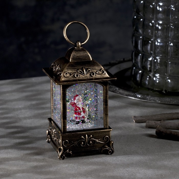 Светодиодная фигура «Фонарь с Дедом Морозом» 7.6 × 13.5 × 3.2 см, пластик, блёстки, батарейки 3xAAA (нет в комплекте), свечение тёплое белое Светодиодная фигура «Фонарь с Дедом Морозом» 7.6 × 13.5 × 3.2 см, пластик, блёстки, батарейки 3xAAA (нет в комплекте), свечение тёплое белое