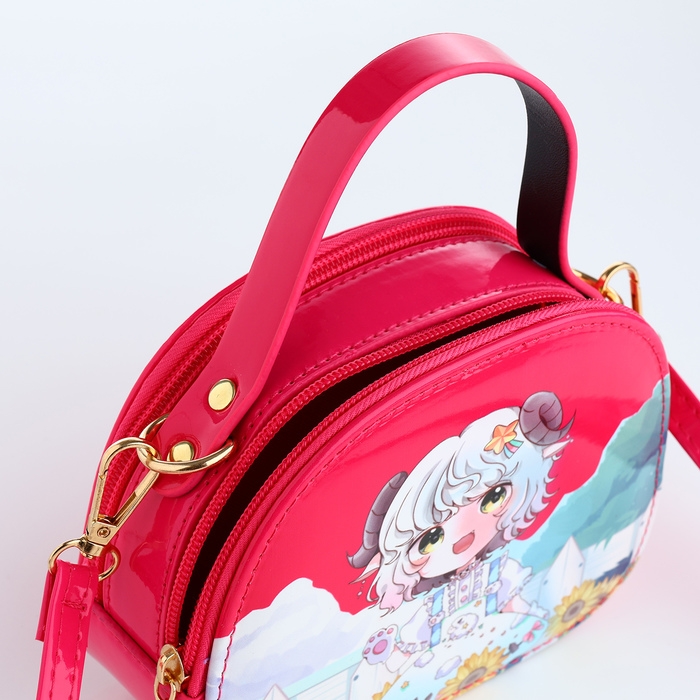 Сумка детская для девочки на молнии «Выбражулька», цвет малиновый