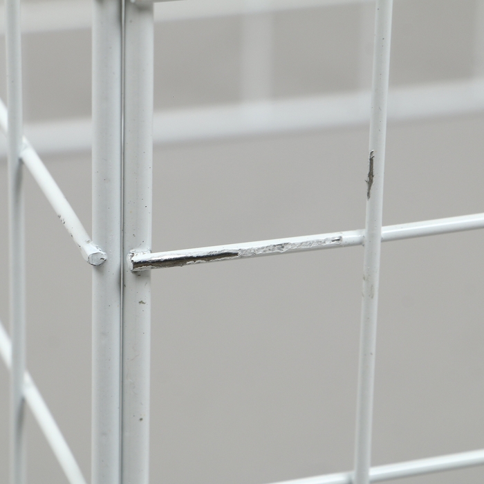 Корзина-накопитель складная, на колесах, 1 полка, 60×60×80 см, цвет белый Корзина-накопитель складная, на колесах, 1 полка, 60×60×80 см, цвет белый