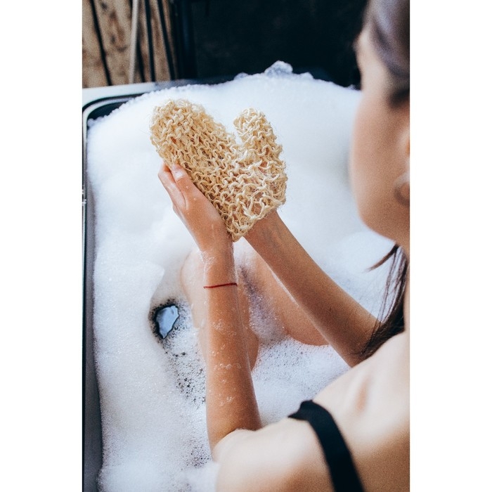 Мочалка банная Мочалка банная "Варежка", сизаль,