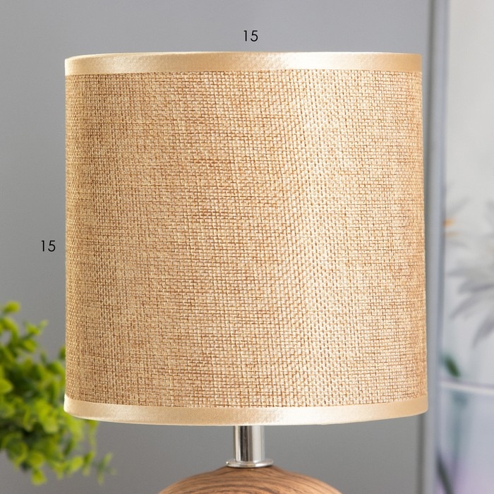 Настольная лампа Настольная лампа "Линен" E14 40Вт коричневый 15х15х28 см RISALUX