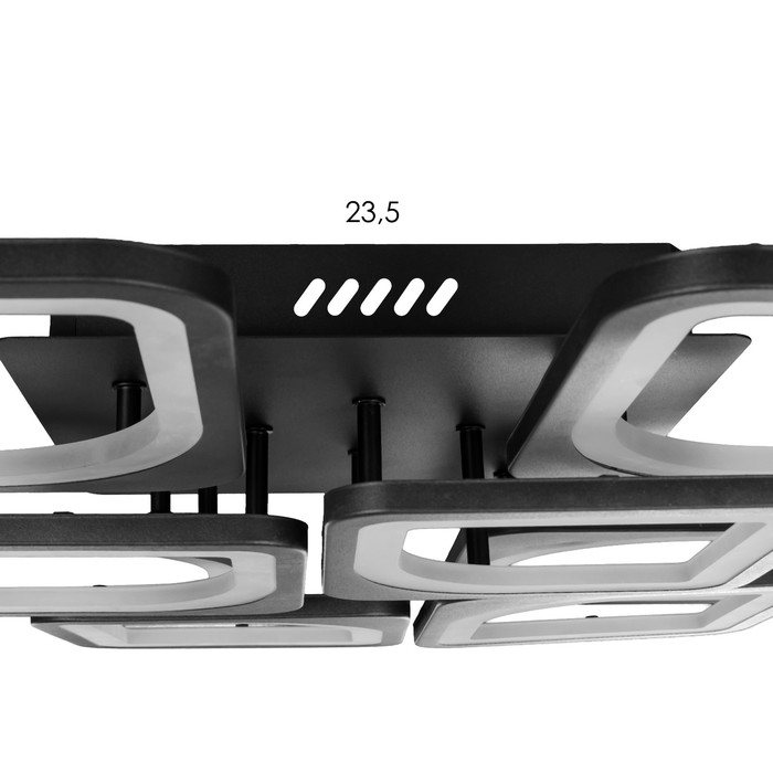 Люстра с ПДУ 59112/8BK LED 240Вт 3000-6000К диммер черный 55х55х10 см