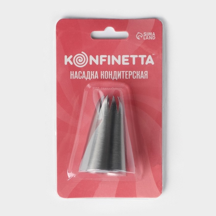 Насадка кондитерская KONFINETTA «Закрытая звезда», d=3 см, выход 0,9 см,нержавеющая сталь Насадка кондитерская KONFINETTA «Закрытая звезда», d=3 см, выход 0,9 см,нержавеющая сталь