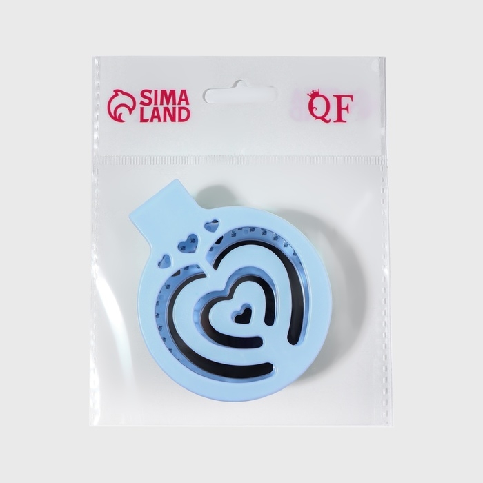 Расчёска массажная, складная, с зеркалом, d = 6,6 см, цвет голубой Расчёска массажная, складная, с зеркалом, d = 6,6 см, цвет голубой