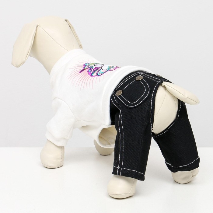 Комбинезон Комбинезон "Единорог", размер 10 (ДС 25 см, ОГ 34 см, ОШ 24 см), бело-синий