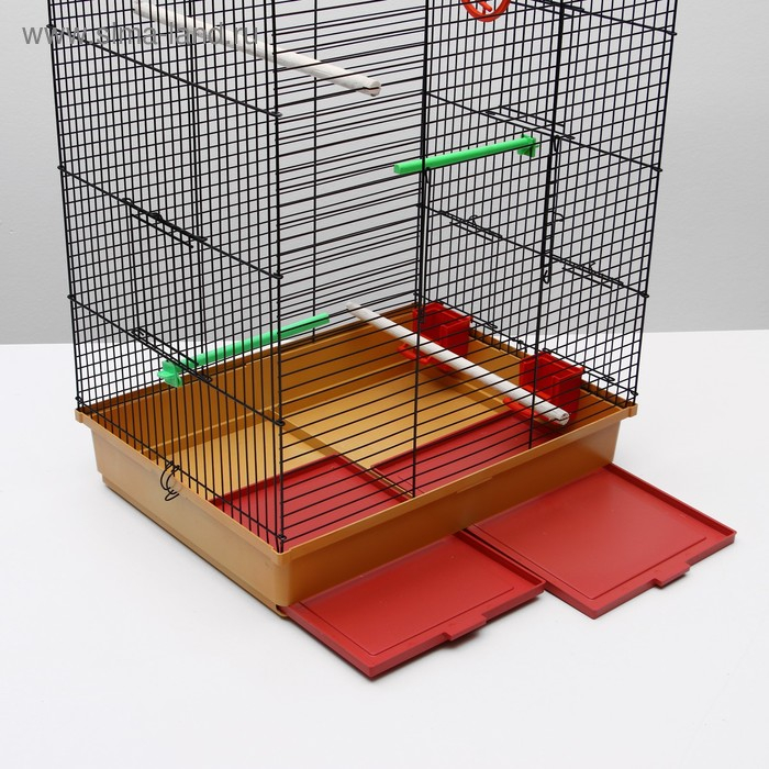 Клетка Клетка "Грация", 4 яруса, 50 х 36 х 65 см, микс цветов